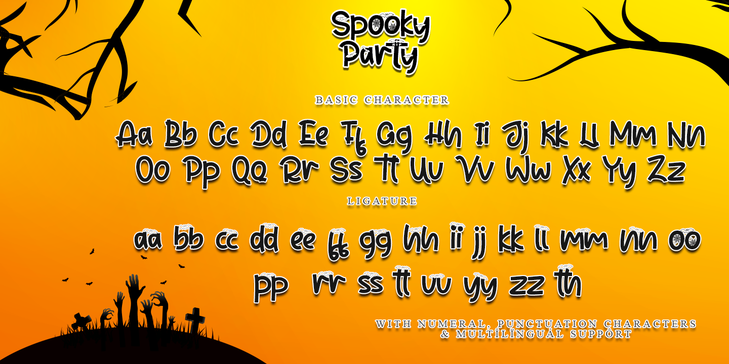 Ejemplo de fuente Spooky Party #4